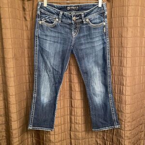 Silver Jeans Mckenzie Flap Capri Womens Size 27